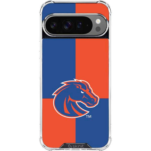 Boise State University Broncos Checkered Google Pixel 10 Pro XL Clear Case